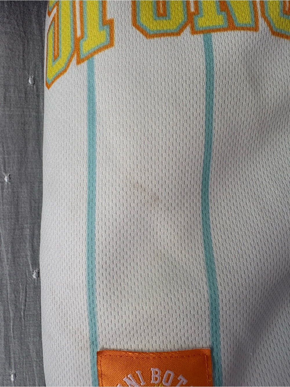 SpongeBob Kids Baseball Jersey - Mint & White - Picture 2 of 5